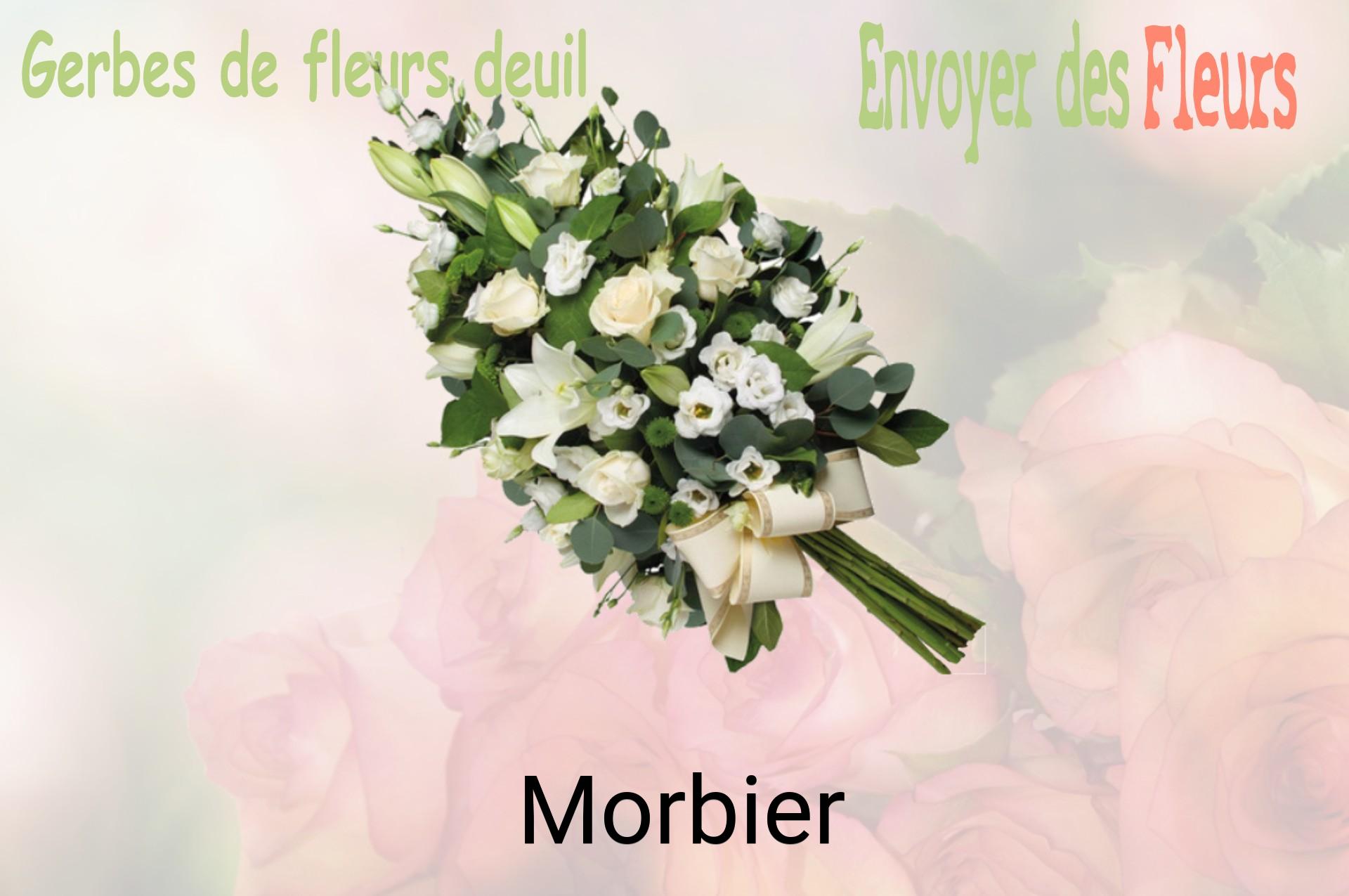 Gerbe de fleurs de deuil livrée à Morbier